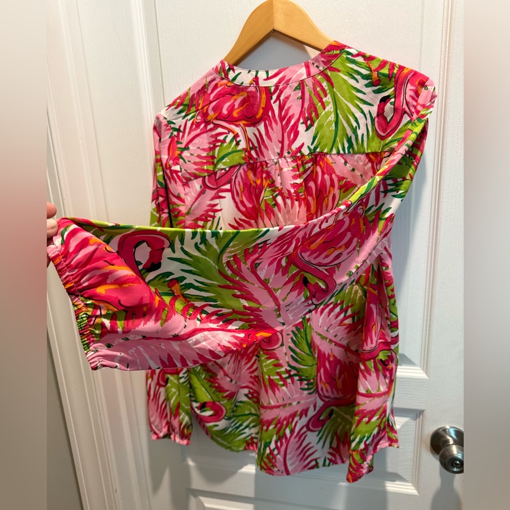 NWT Buckhead Betties Flamingo Shirt size L - Picture 5 of 11
